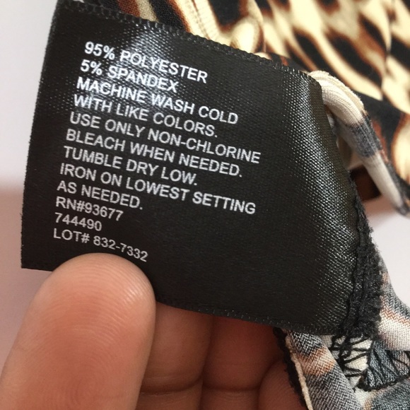 East 5th Animal Print Short Sleeve Blouse - Picture 5 of 5